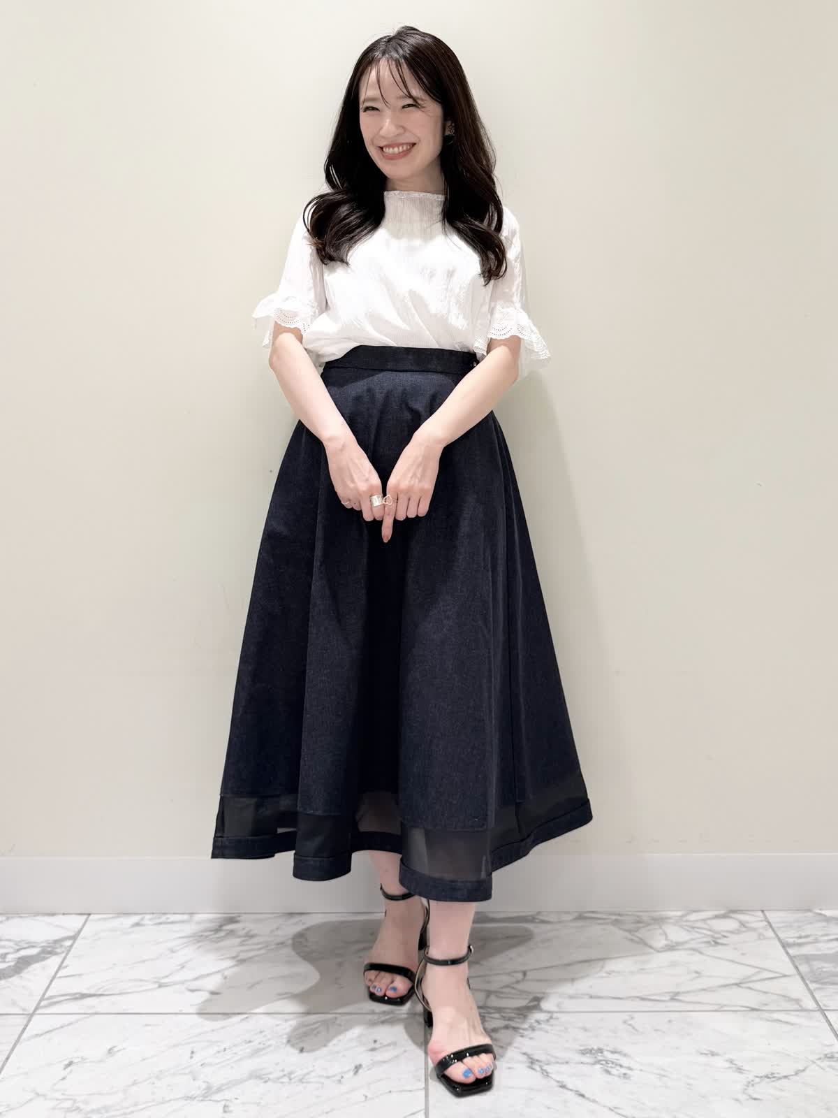 Maglie le cassettoのブラウスを使った日本橋高島屋M Maglie le 