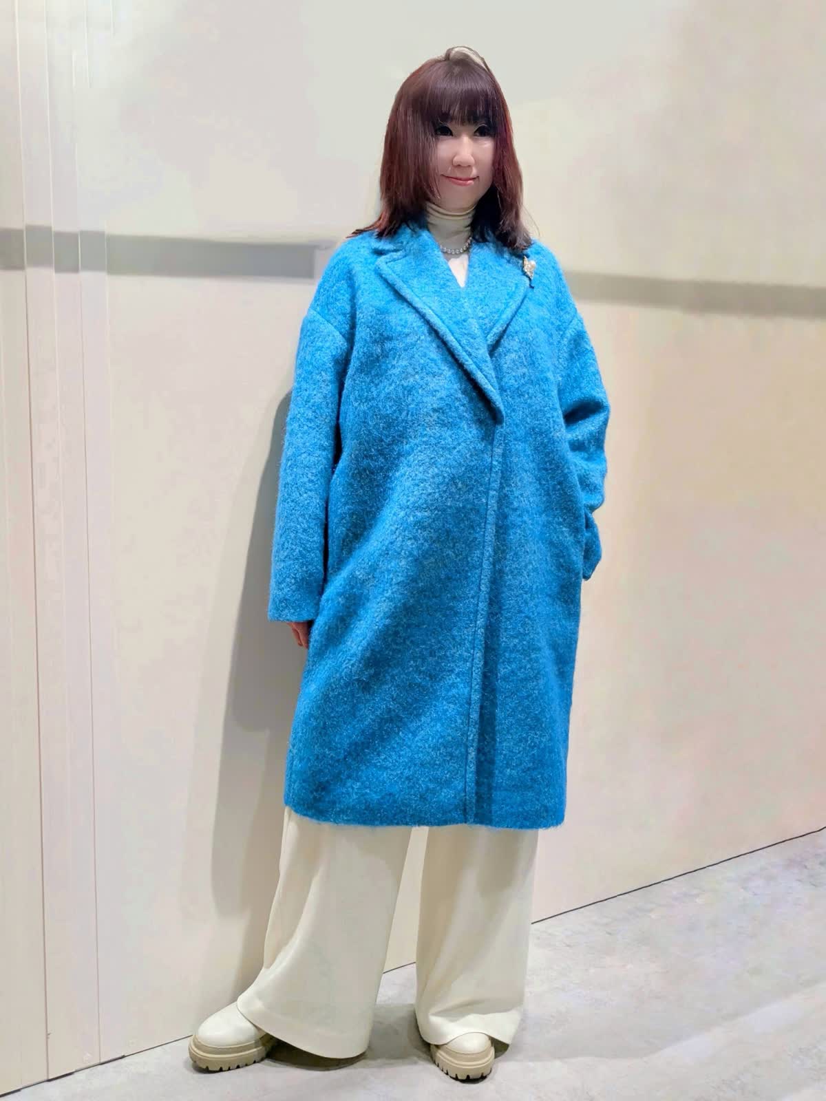 【値下！美品】アスペジ　スプリングコート　ペールブルー Le Soukのカットソーを使った近鉄あべのハルカス7-IDconcept.の