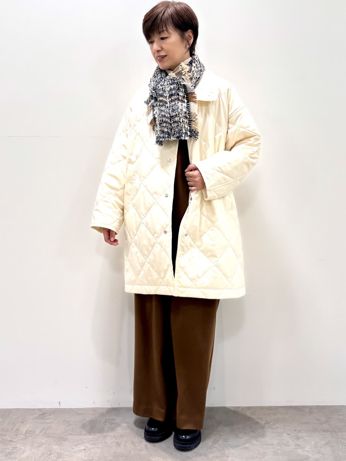 Le Soukのコートを使った富山大和7-IDconcept.のスタッフスタイリング