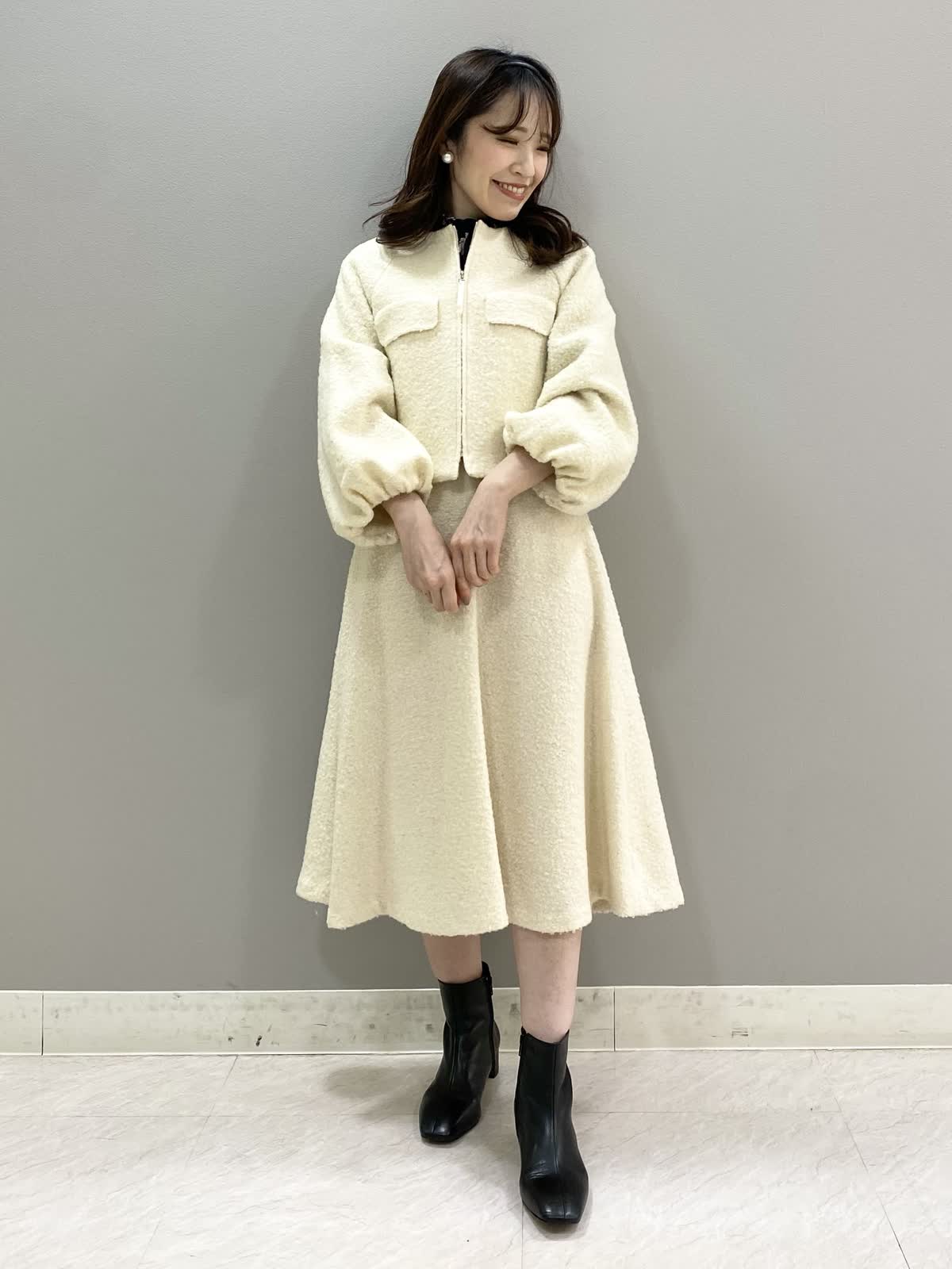 Maglie le cassetto ホワイトコート 日本橋高島屋M Maglie le cassettoのスタッフスタイリング