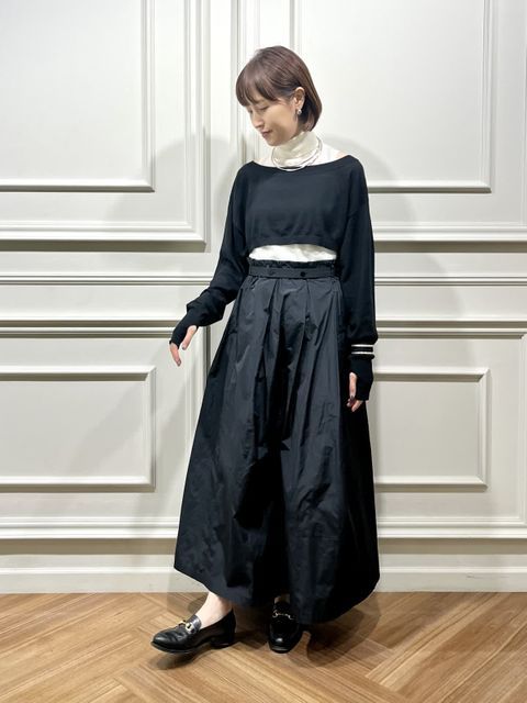 CURRENTAGE/Turtlrneck&Cropped top Layer knit｜商品詳細｜メルローズ