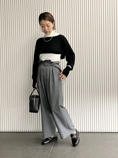 CURRENTAGE/Turtlrneck&Cropped top Layer knit｜商品詳細｜メルローズ