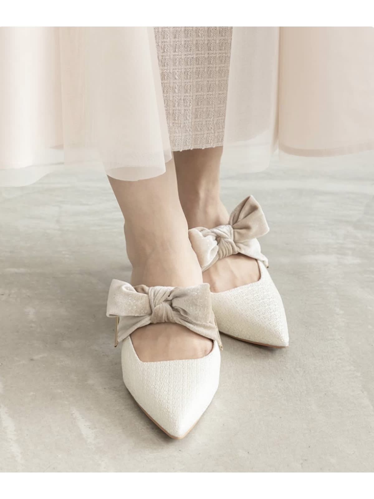 ohga ベロア リボンミュール OHGA ベロア リボンサンダル Mサイズ