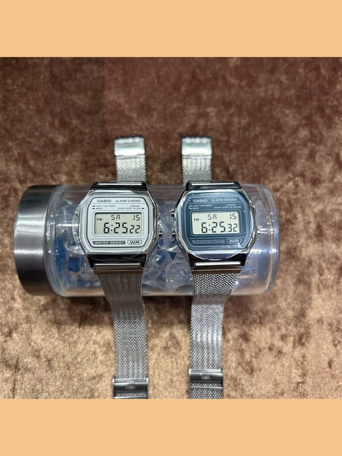 CASIO デジタル腕時計 シルバー メッシュバンド CASIO】新作のメッシュバンド仕様のCASIOのデジタル時計のご紹介