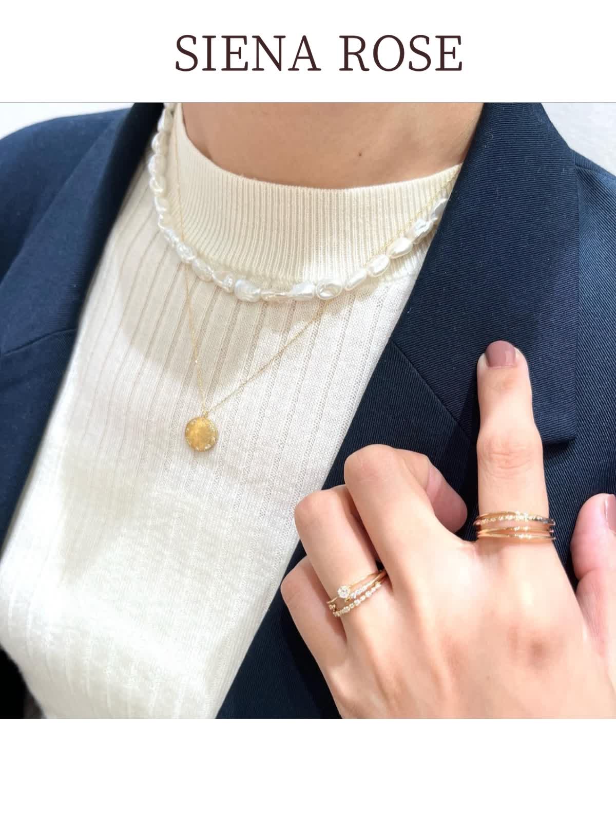 シエナロゼ　ケシパールネックレス SIENA ROSE ケシパールネックレス（SIENA ROSE ケシパール