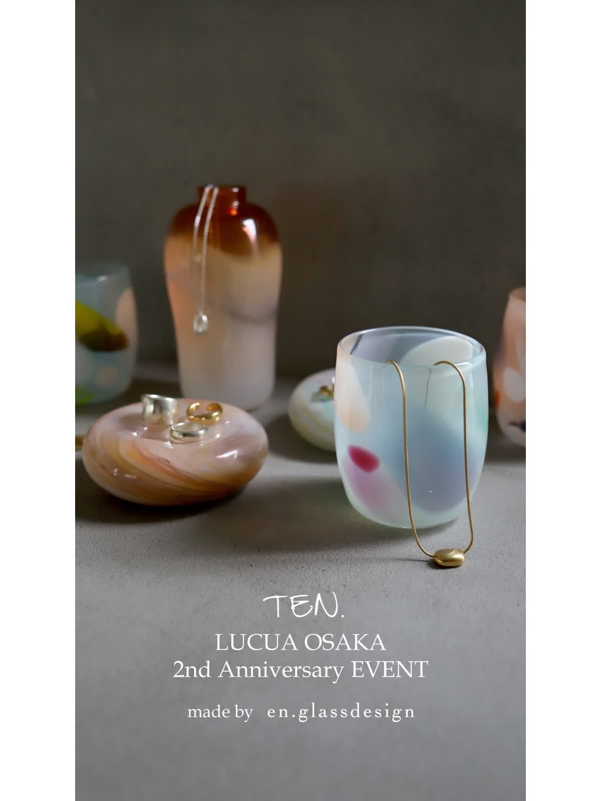 野尻恵美 野尻恵美 en.glassdesign 花瓶 花器 お香たて 野尻恵美 野尻恵美 en.glassdesign 花瓶 花器 お香たて